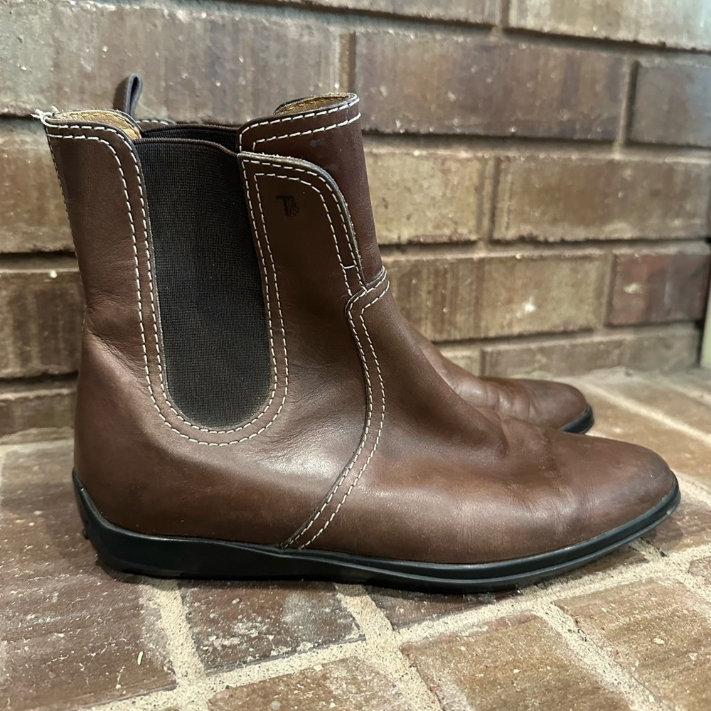 Tod's Leather Chelsea Boots Women's EU 36 Good Condition